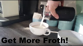 How to Get More Froth from Your Nespresso Coffee Aeroccino  Nespresso tips and help [upl. by Quar]