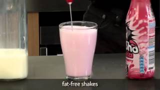 How to make a fat free milkshake using an aerolatte milk frother [upl. by Atsed]