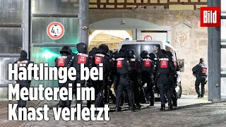 Gefängnismeuterei Polizei stürmt Knast in Thüringen  JVA Untermaßfeld [upl. by Eenal]